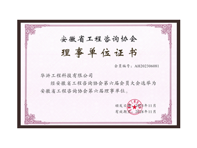 吴忠安徽省工程咨询协会理事单位